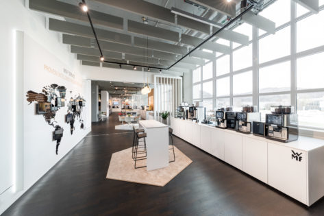 Ausstellungsfläche WMF Service und WMF Coffee Machines im SEB Professional Experience Center